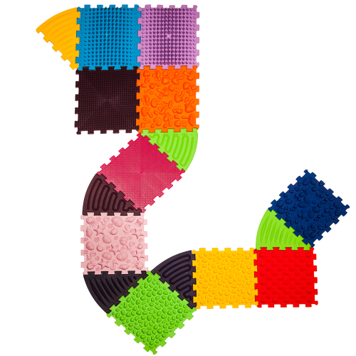 Ortek Masážní podložka Ortek Puzzle 10 prvků + 6 trojúhelníků