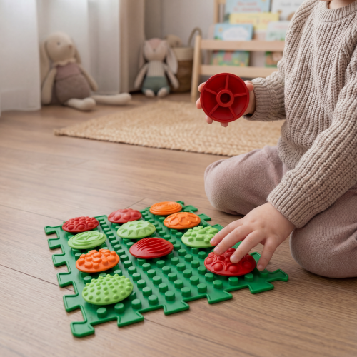 Masážní podložka Ortek Mix Puzzles, 8 dílků + vzory zdarma Ortek