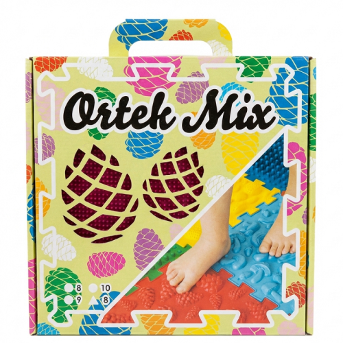 Masážní podložka Ortek Mix Puzzles, 8 dílků + vzory zdarma Ortek
