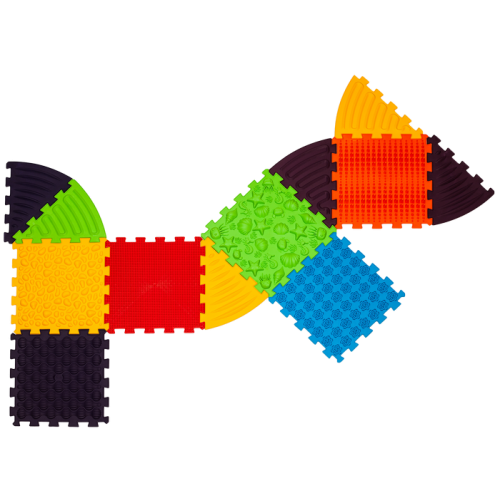 Ortek Masážní podložka Ortek Puzzle Mořké 6 prvků + 6 trojúhelníků